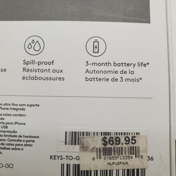 LOGITECH KEYS-TO-GO BLUETOOTH CORDLESS KEYBOARD FOR "I" PRODUCTS - Picture 10 of 10